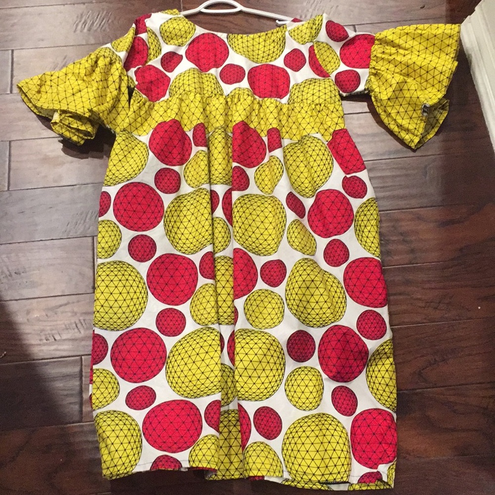 Multicolored Traditional African Print Dress